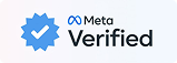 Selo Meta Verified azul com ícone de check